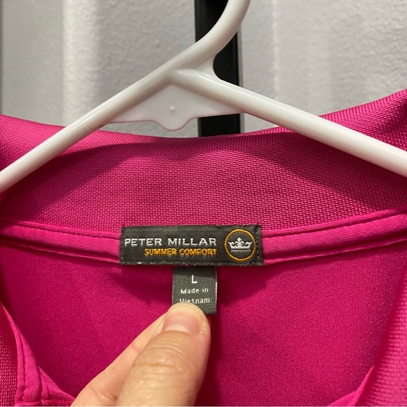 TPC Sawgrass Peter Millar Polo Pink Short Sleeve Embroidered Collar Shirt - Picture 3 of 8